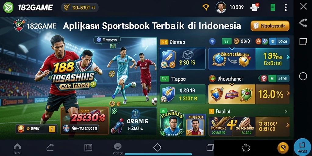 Screenshot gameplay 182GAME menampilkan antarmuka sportsbook yang intuitif.