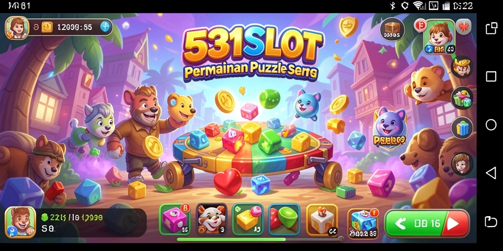 Screenshot utama 531SLOT menampilkan gameplay puzzle yang menarik.
