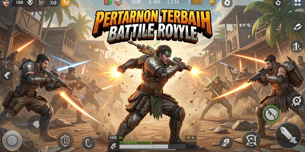 Screenshot gameplay 55RP dengan aksi pertempuran menegangkan.