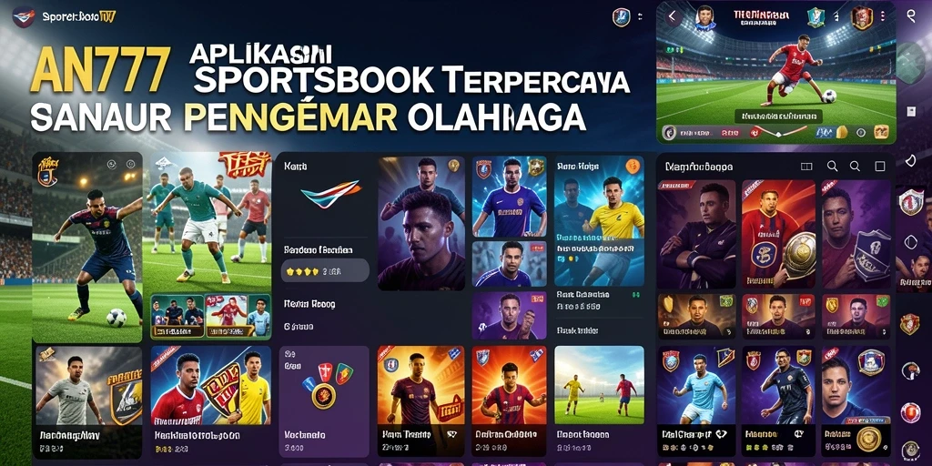 Tampilan utama AN777 menampilkan opsi taruhan olahraga yang menarik.