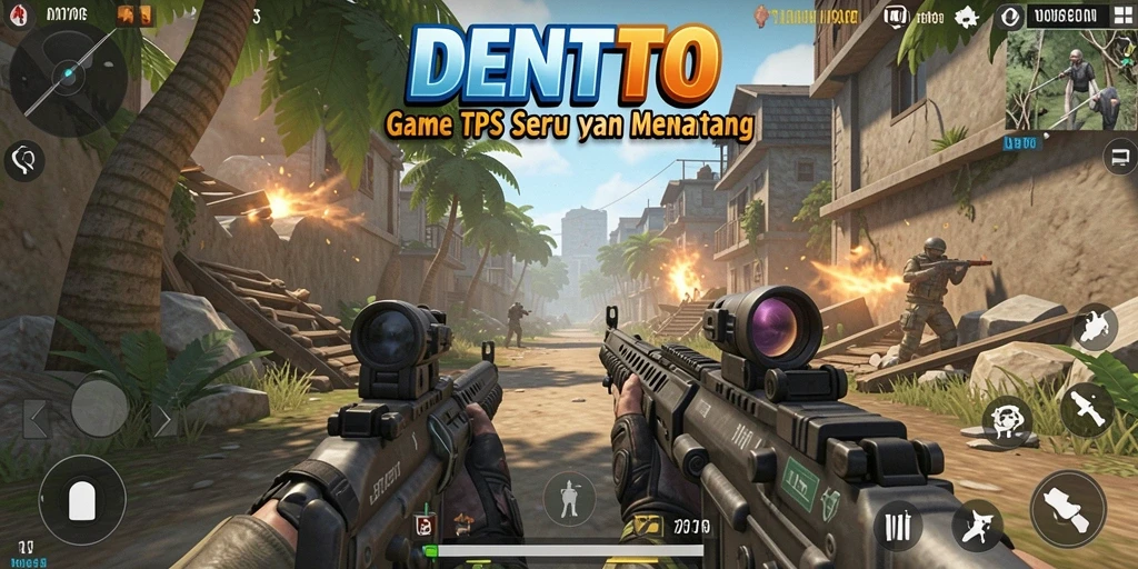 Screenshot gameplay DENTOTO yang menampilkan aksi seru dalam TPS.