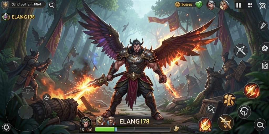 Gameplay dinamis ELANG178 dengan strategi dan taktik mendebarkan.
