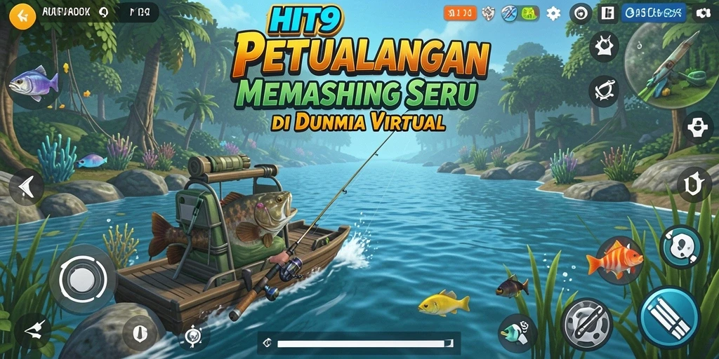 Gameplay seru HIT9 dengan momen menangkap ikan.