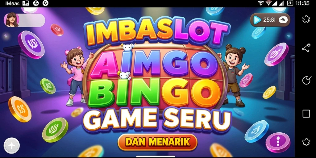 Tampilan gameplay seru IMBASLOT dengan suasana Bingo yang menawan.
