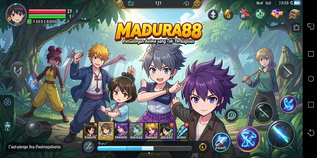 Gambar menampilkan aksi seru dalam gameplay MADURA88 penuh warna.