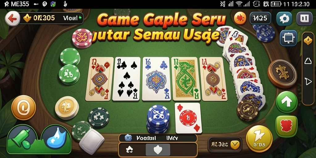 Screenshot ME355 menampilkan gameplay seru permainan Gaple.