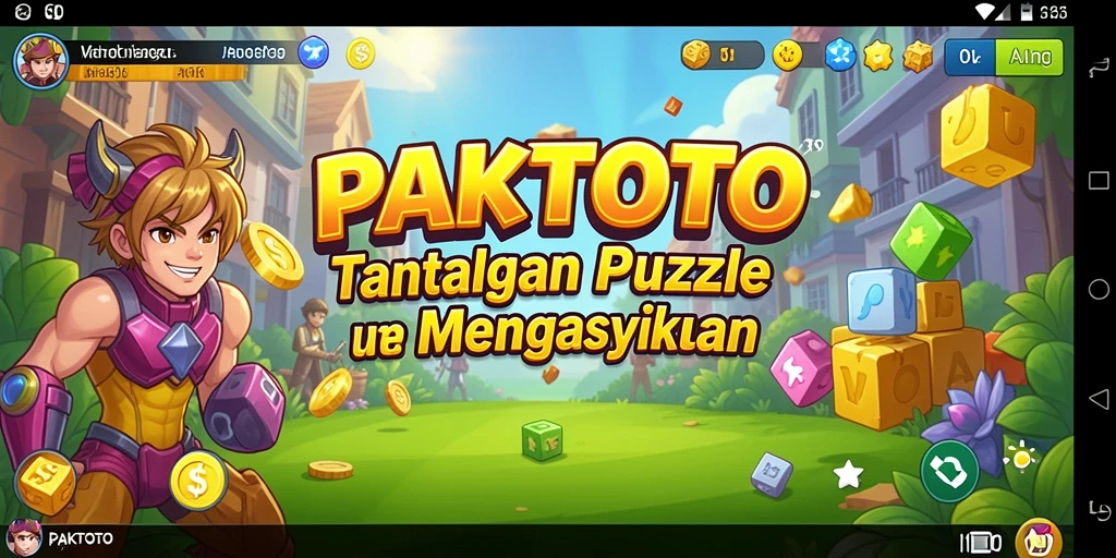 Screenshot gameplay PAKTOTO menunjukkan tantangan teka-teki yang menarik.