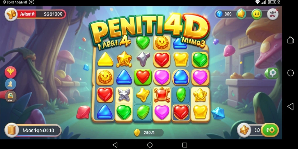 Screenshot permainan PENITI4D menampilkan momen seru gameplay Match-3.