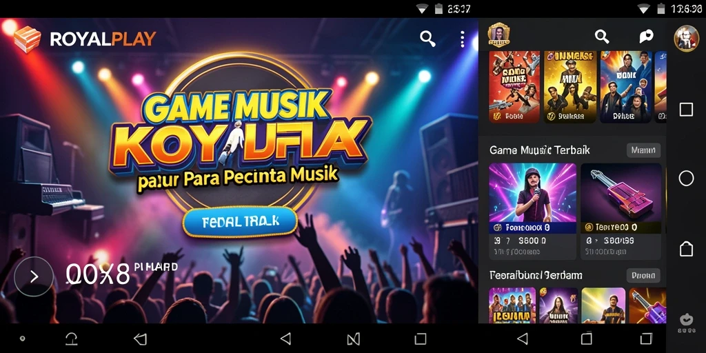 Screenshot utama ROYALPLAY yang menampilkan gameplay Musik yang menarik.