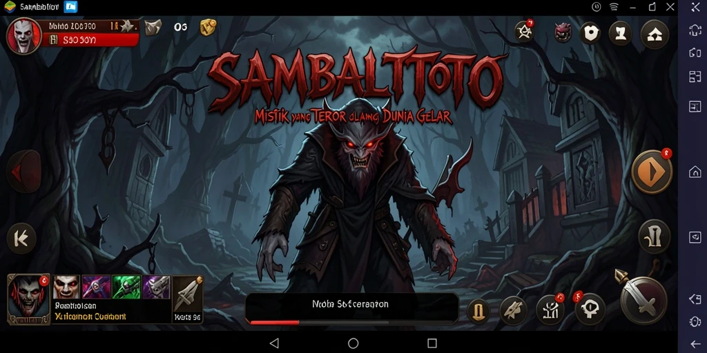 Tangkapan layar menunjukkan suasana mencekam di dalam game SAMBALTOTO.