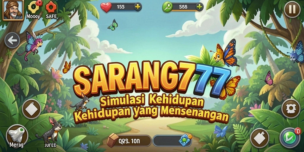 Tampilan menarik dari gameplay SARANG777 yang menggambarkan simulasi kehidupan.