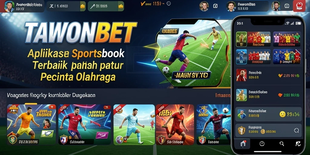 Tampilan utama TAWONBET dengan opsi taruhan olahraga yang beragam.